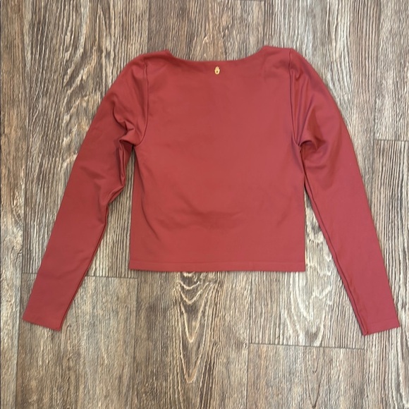 SPIRITUAL GANGSTER Shayla Seamless Long Sleeve in Rosewood Rose Women's Size M/L - Picture 8 of 9